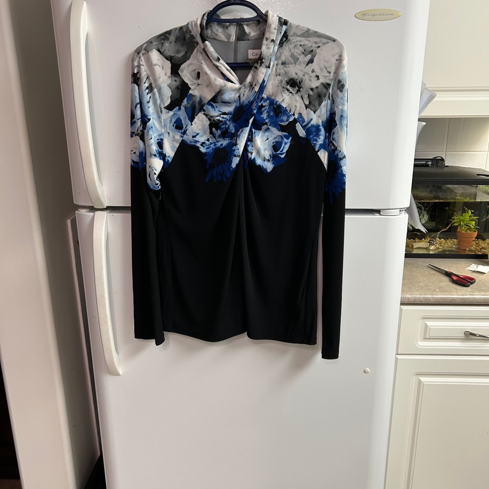Black & Blue Floral Women’s Top